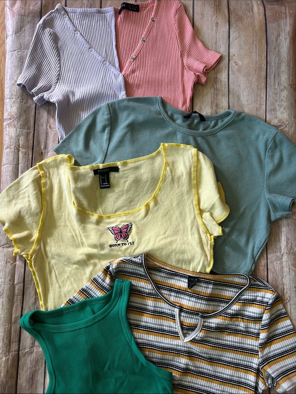 Babydoll/Crop mix Tops Set